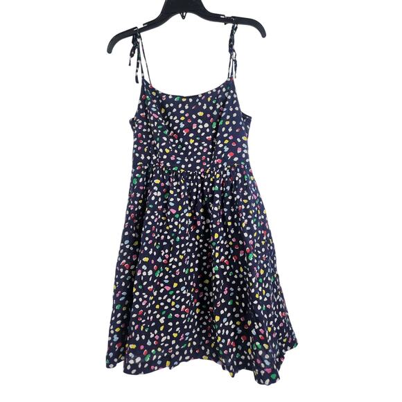 J Crew Dot Tie Sleeveless Blue Mini Dress Womens Size 4 - Picture 1 of 3